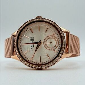 Anne Klein Rose Gold Mesh Women's Watch
